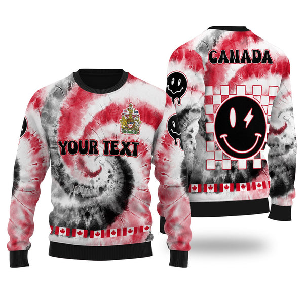 Canada Ugly Sweater Custom Tie Dye Style 1