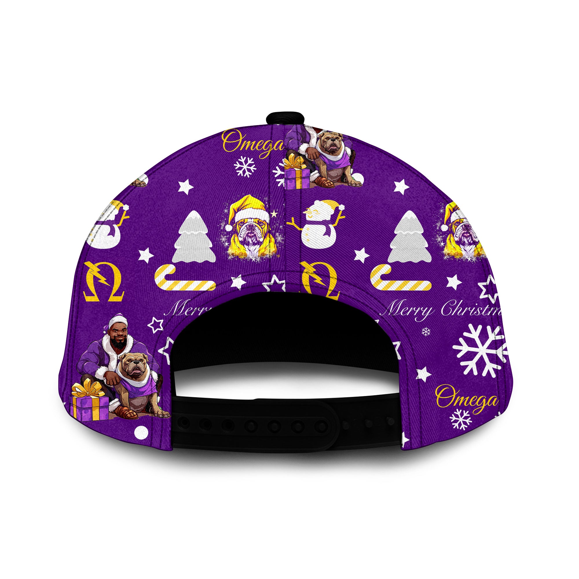 Fraternity Cap - OPP Christmas Classic Cap Bulldog Purple Pattern Style