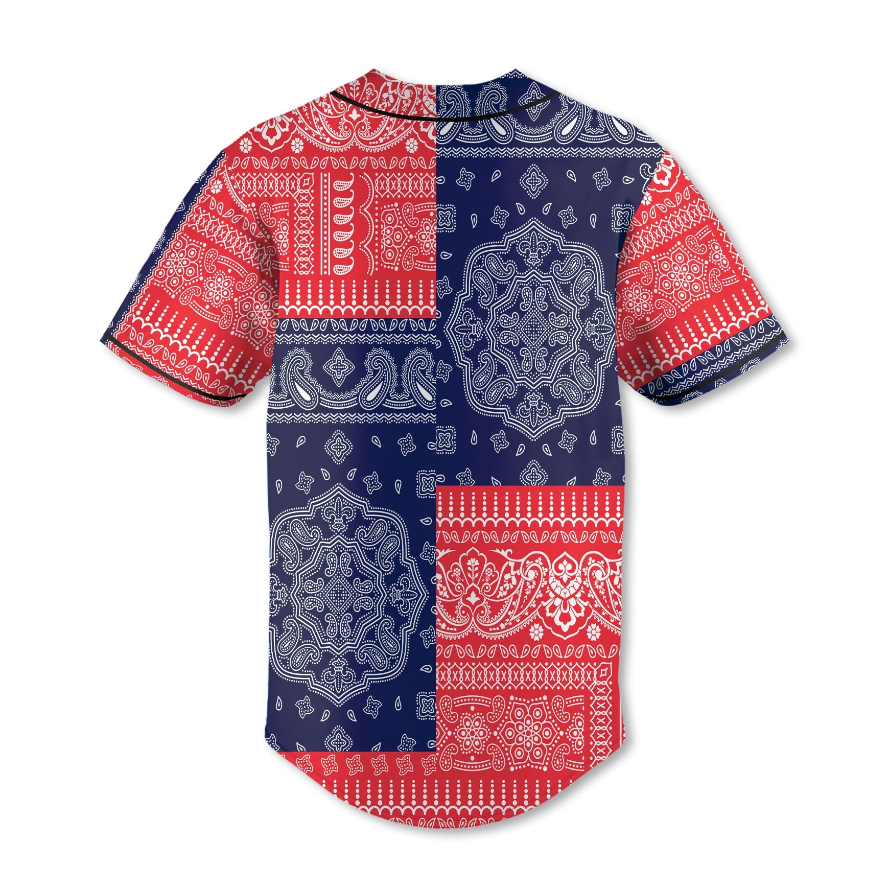 Cayman Islands Baseball Jersey Flag And Paisley Basic Style 3