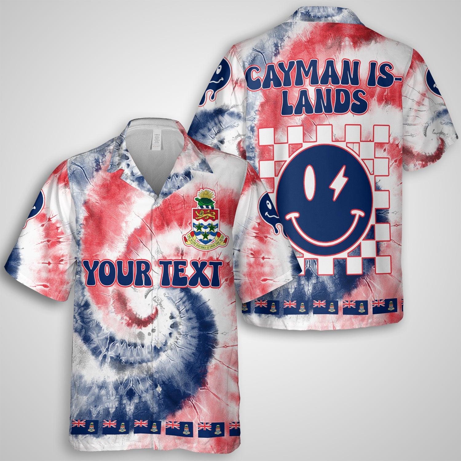 Cayman Islands Hawaiian Shirt Custom Tie Dye Style 1