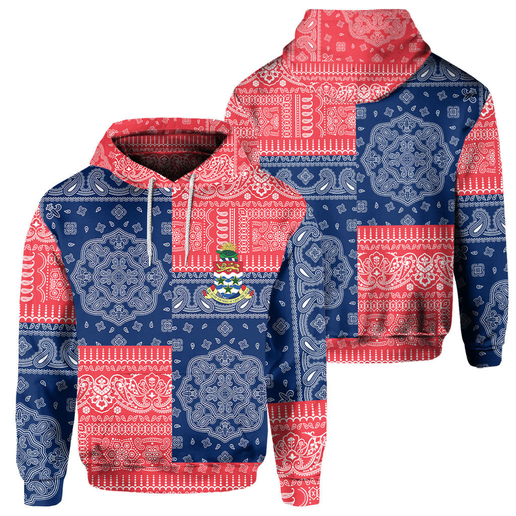 Cayman Islands Hoodie Flag And Paisley Basic Style 1