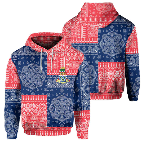 Cayman Islands Hoodie Flag And Paisley Basic Style 1