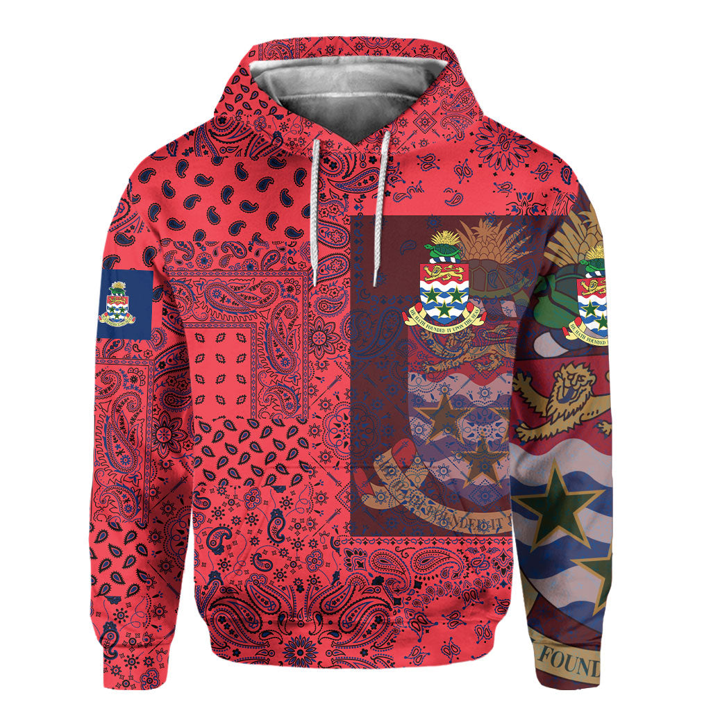 Cayman Islands Hoodie Paisley Flag And Skull Style 2