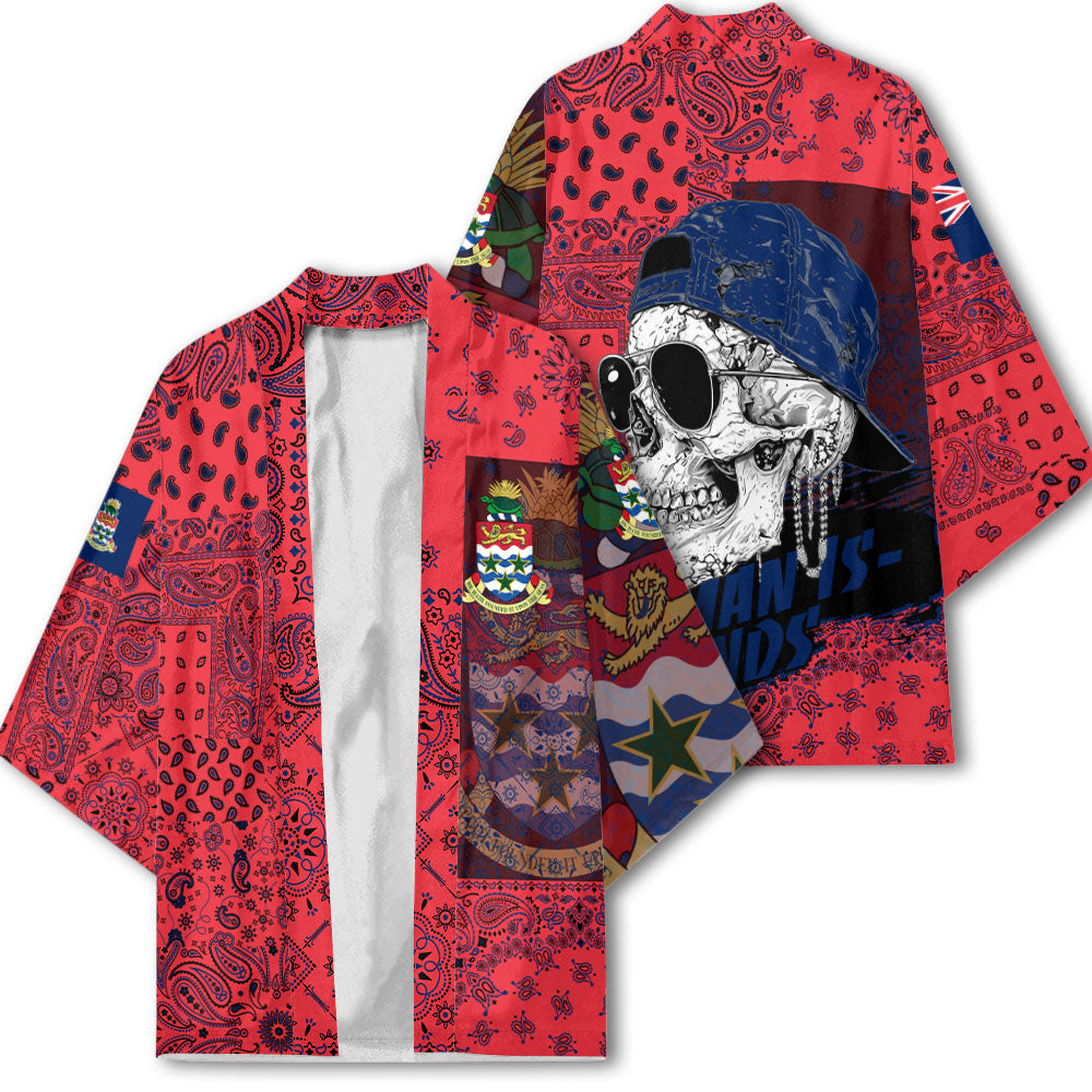 Cayman Islands Kimono Paisley Flag And Skull Style 2