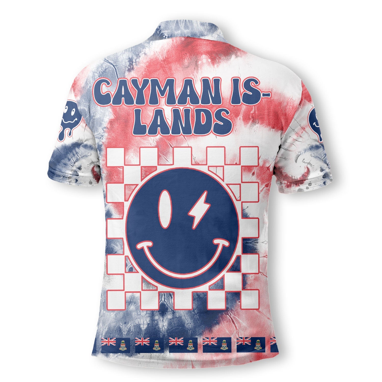 Cayman Islands Polo Shirt Custom Tie Dye Style 3