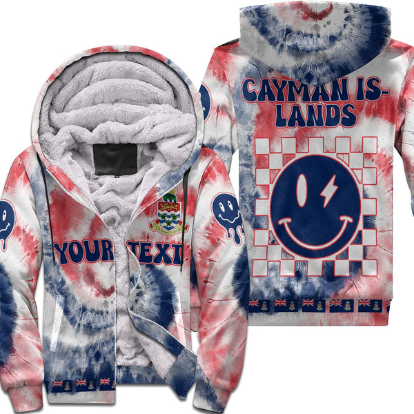 Cayman Islands Sherpa Hoodie Custom Tie Dye Style 1