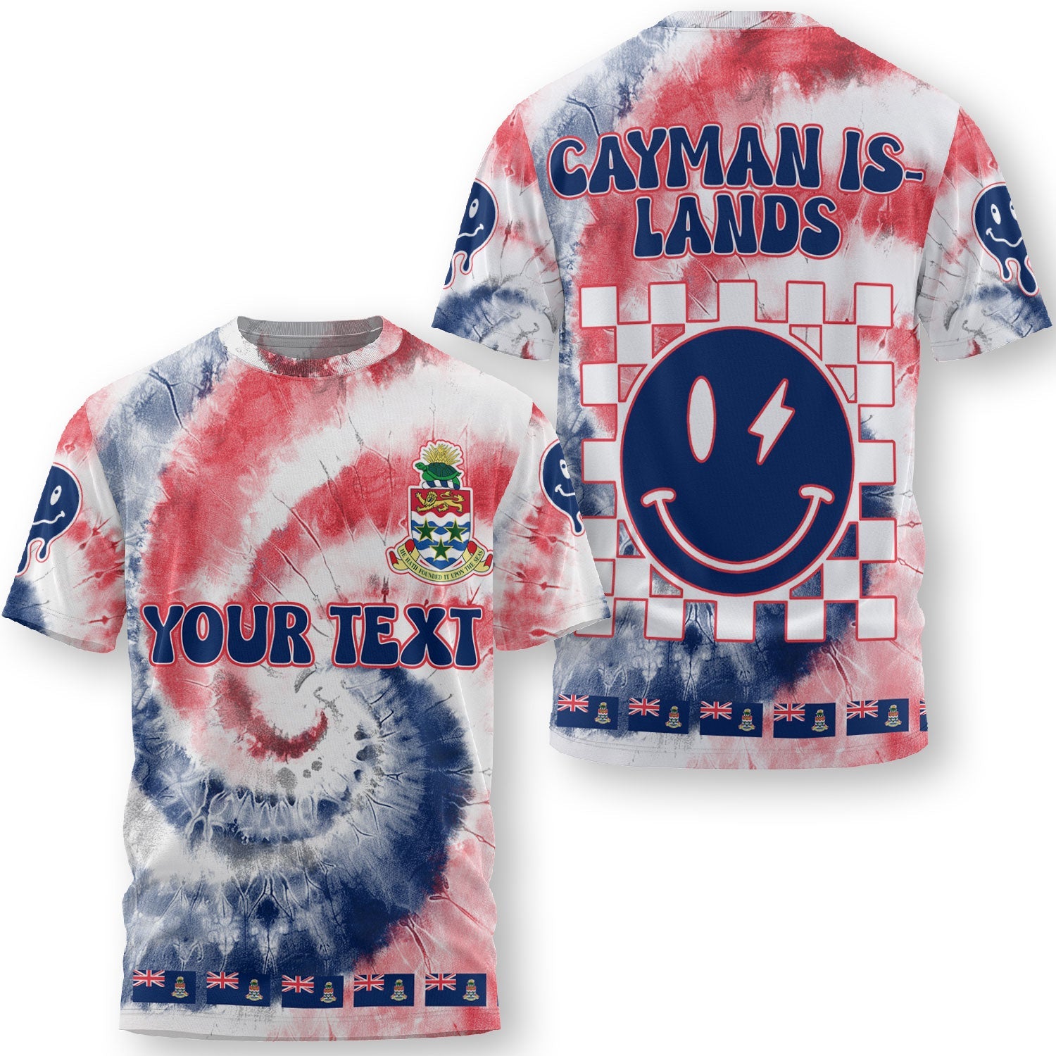 Cayman Islands T Shirt Custom Tie Dye Style 3