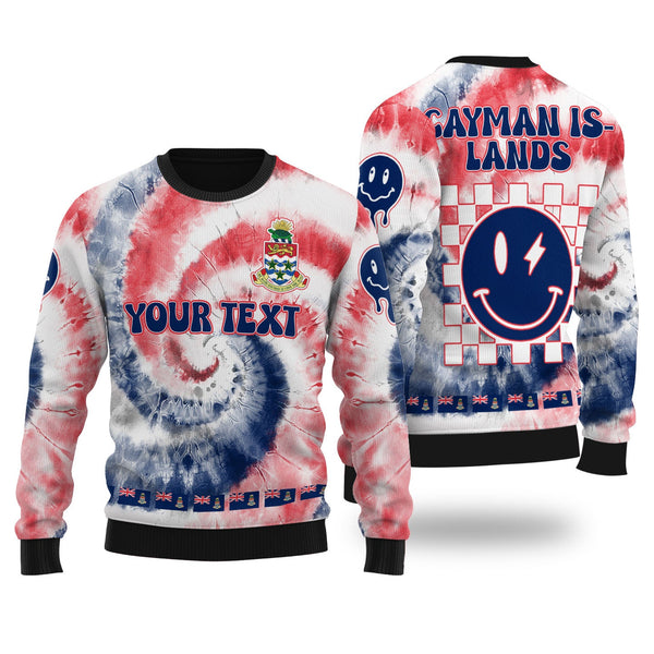 Cayman Islands Ugly Sweater Custom Tie Dye Style 1