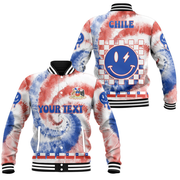 Chile Baseball Jacket Custom Tie Dye Style 1