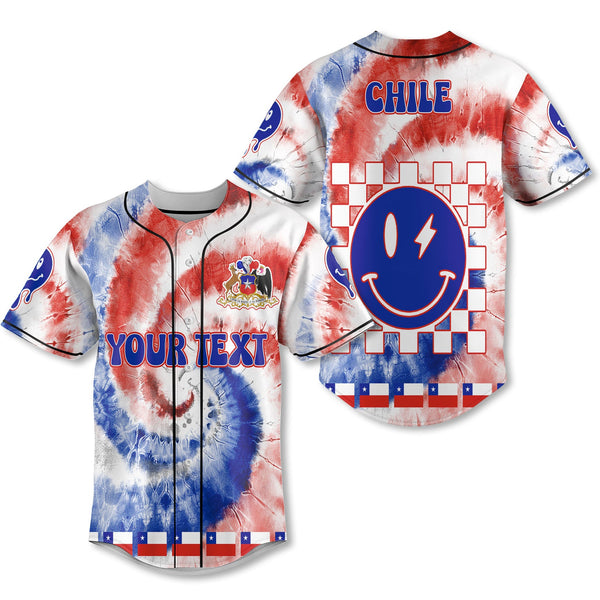 Chile Baseball Jersey Custom Tie Dye Style 1