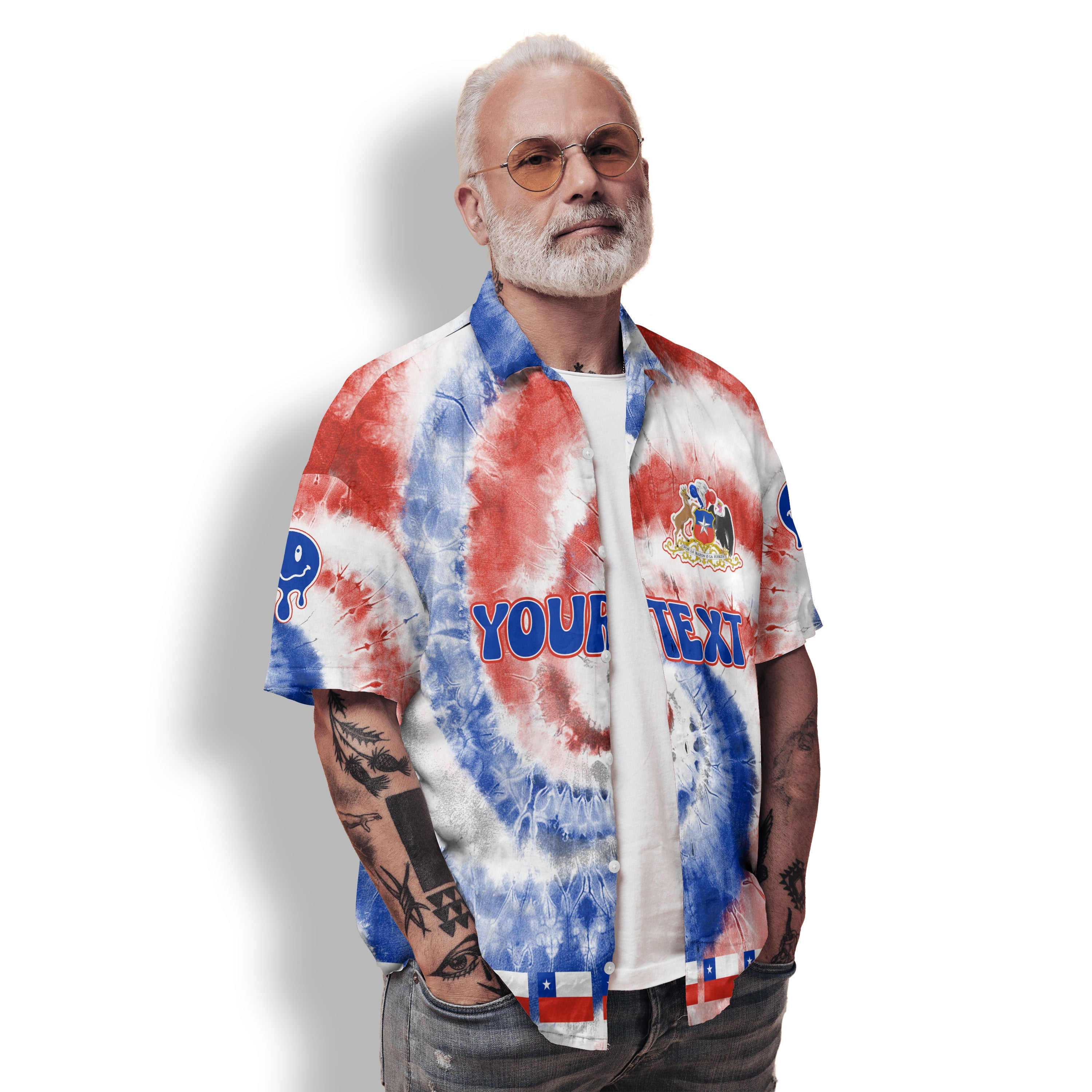 Chile Hawaiian Shirt Custom Tie Dye Style 2