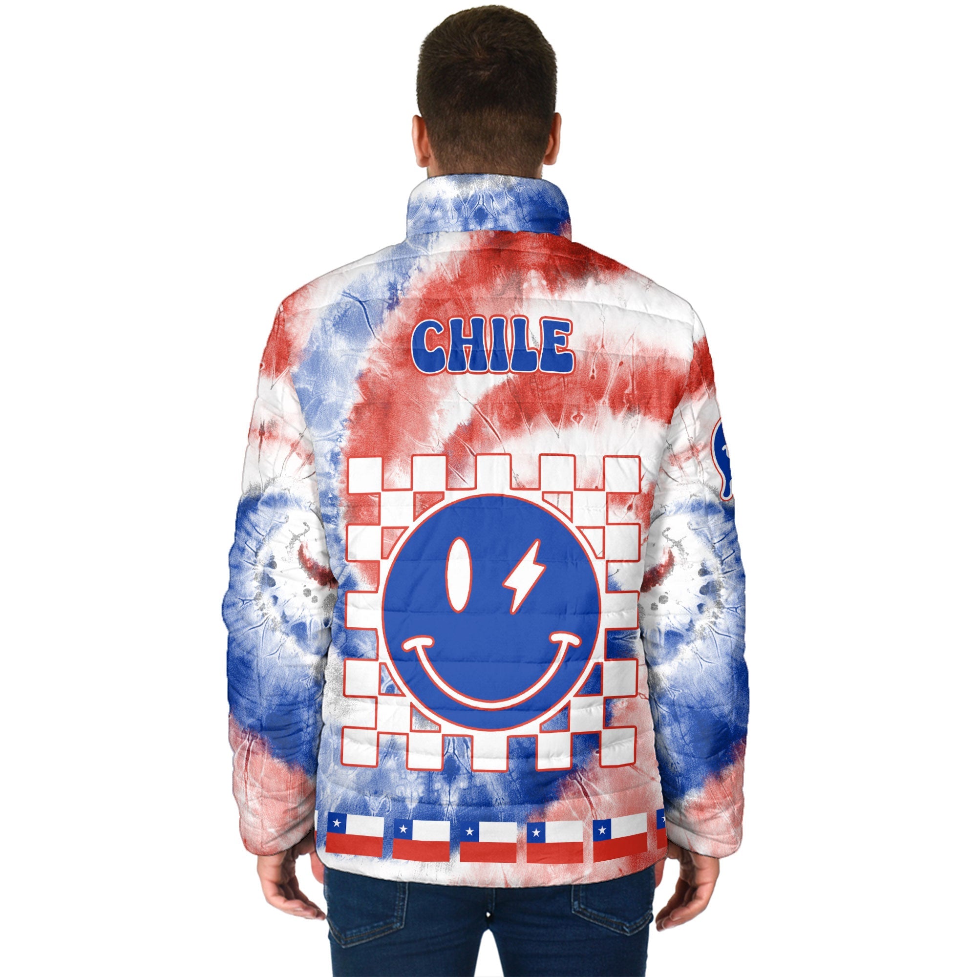 Chile Men Padded Jacket Custom Tie Dye Style 2