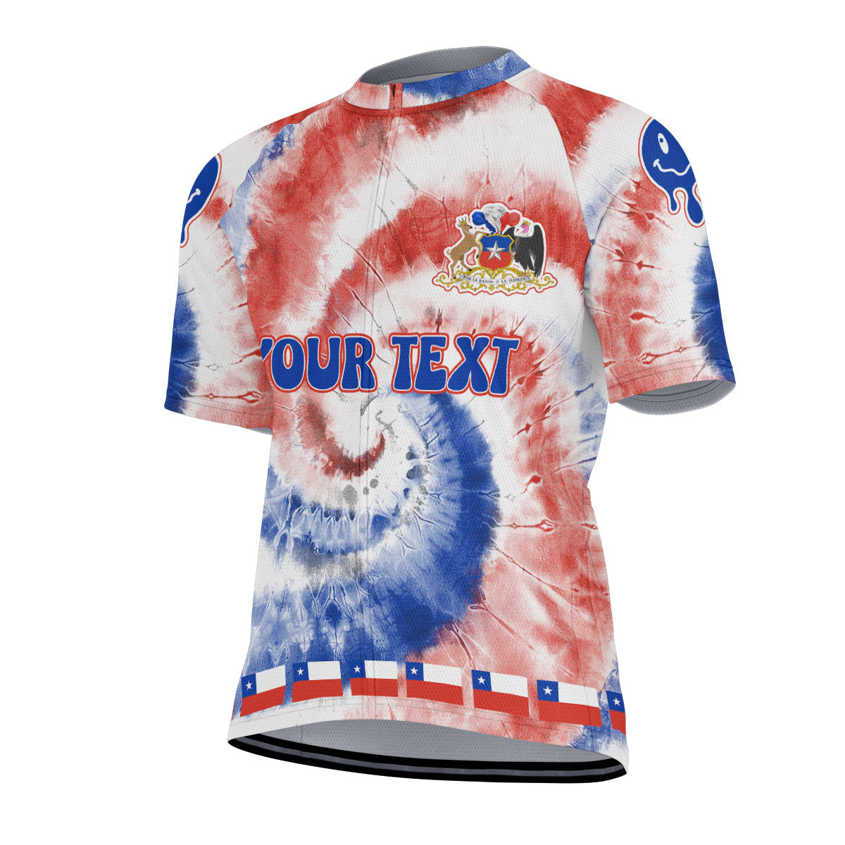 Chile Men Cycling Jersey Custom Tie Dye Style 2