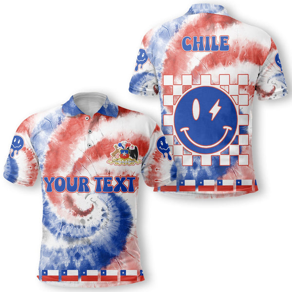 Chile Polo Shirt Custom Tie Dye Style 1