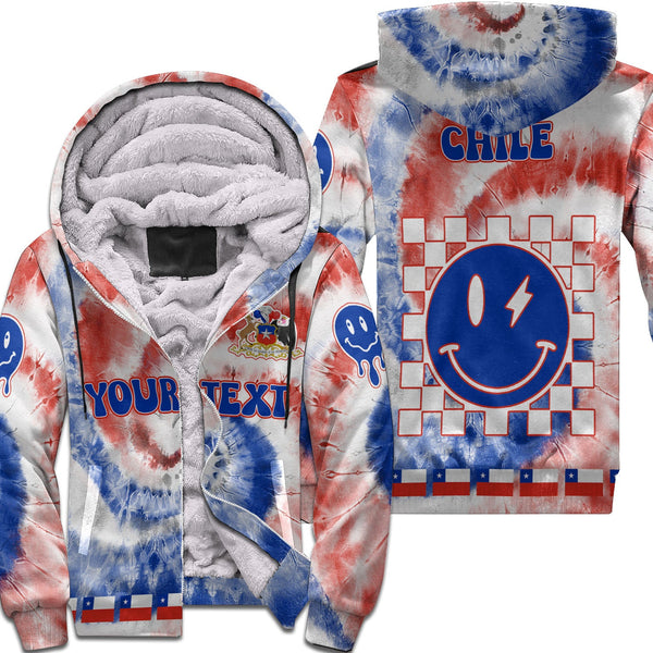 Chile Sherpa Hoodie Custom Tie Dye Style 1