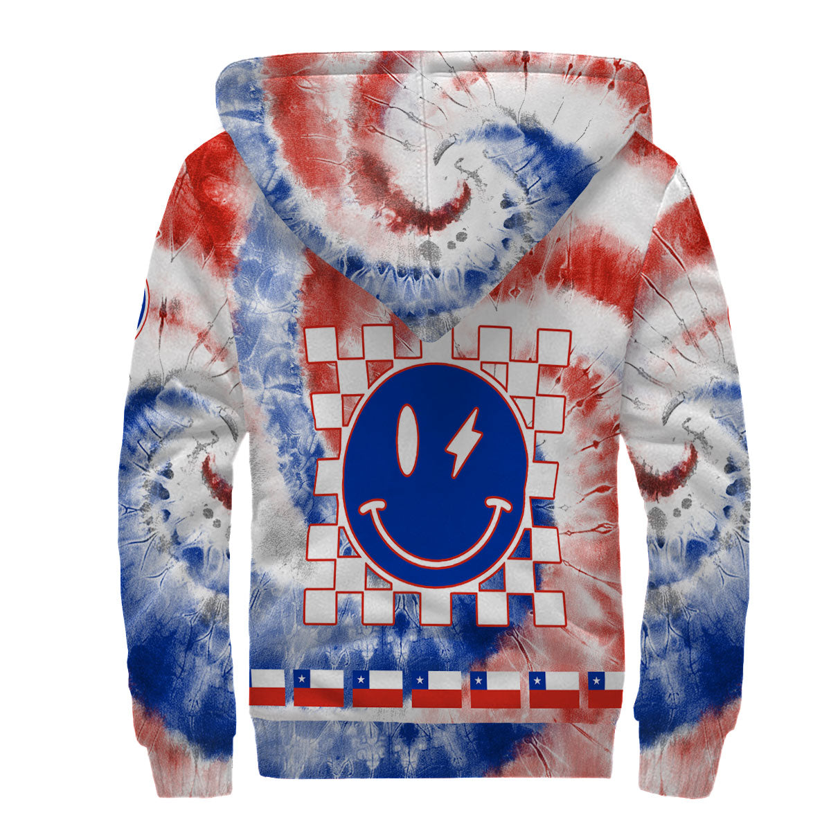 Chile Sherpa Hoodie Custom Tie Dye Style 2