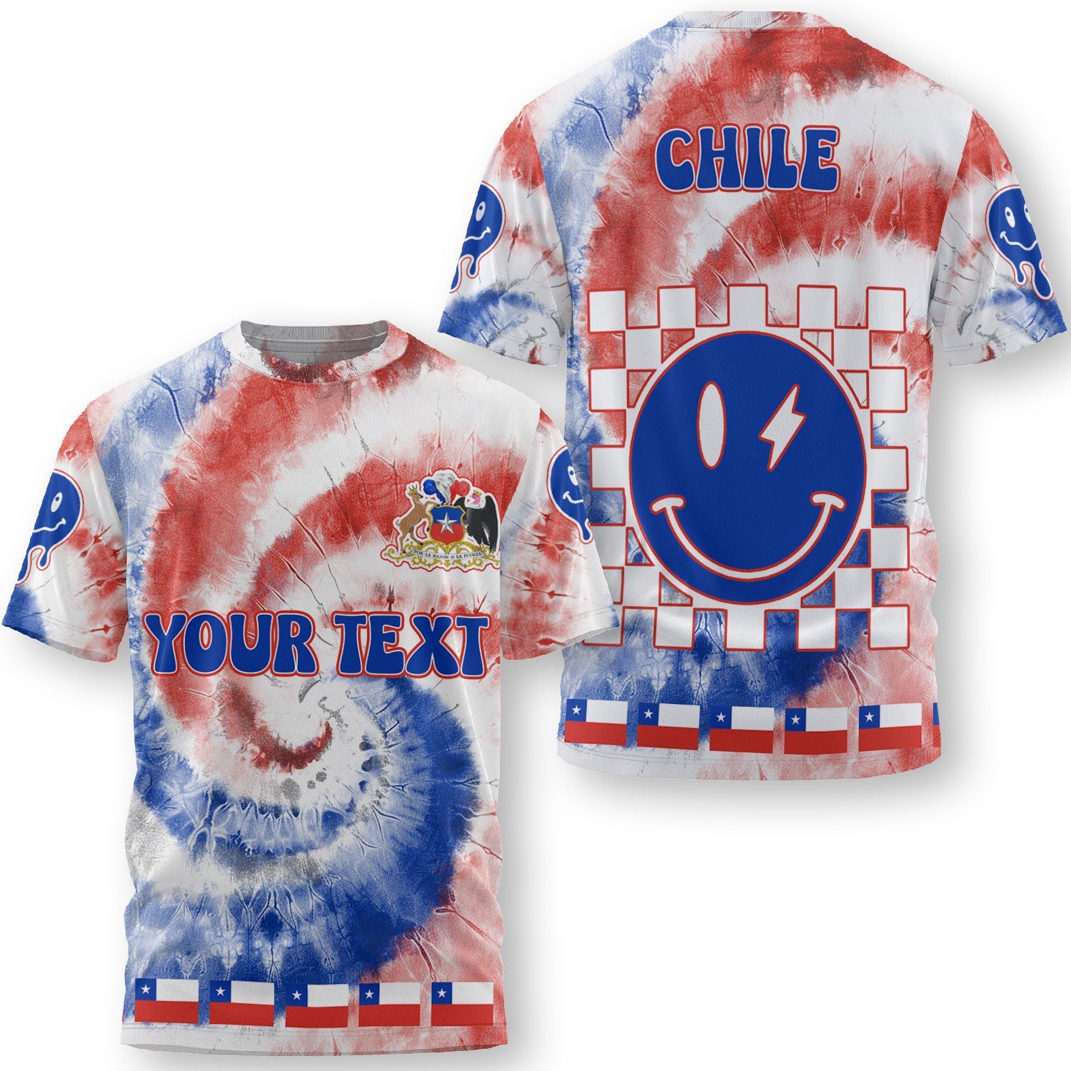 Chile T Shirt Custom Tie Dye Style 3