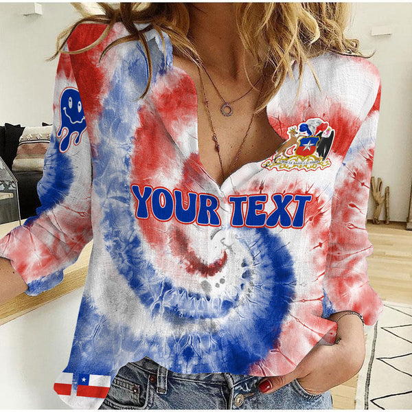 Chile Women Casual Shirt Custom Tie Dye Style 1