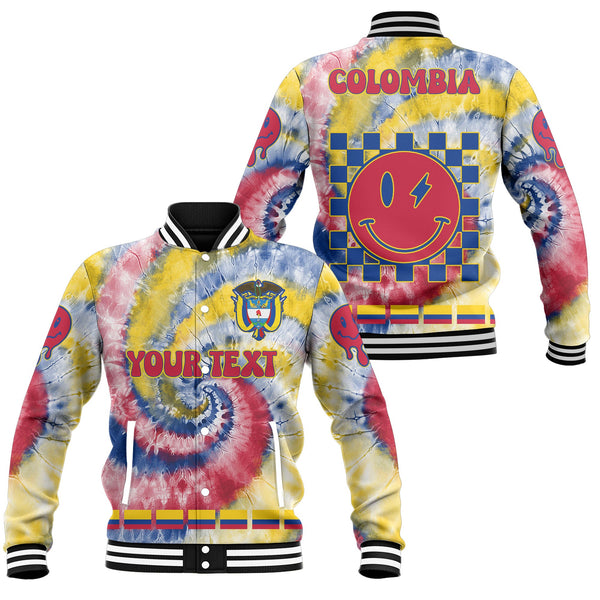 Colombia Baseball Jacket Custom Tie Dye Style 1