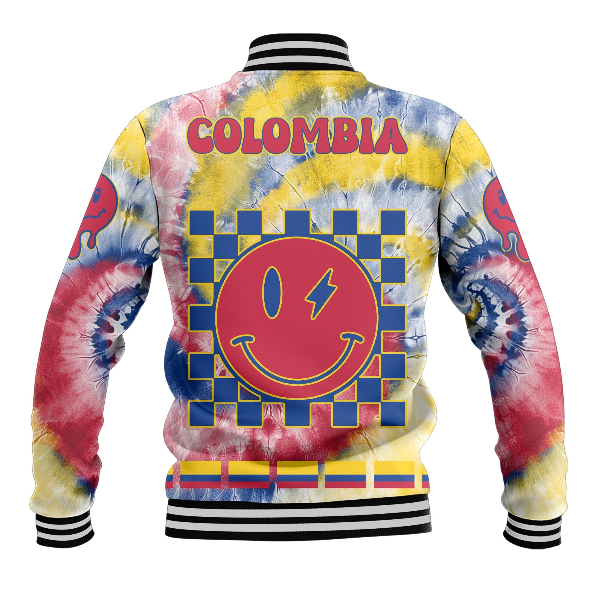 Colombia Baseball Jacket Custom Tie Dye Style 3