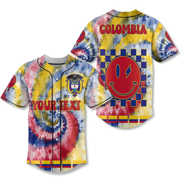 Colombia Baseball Jersey Custom Tie Dye Style 1