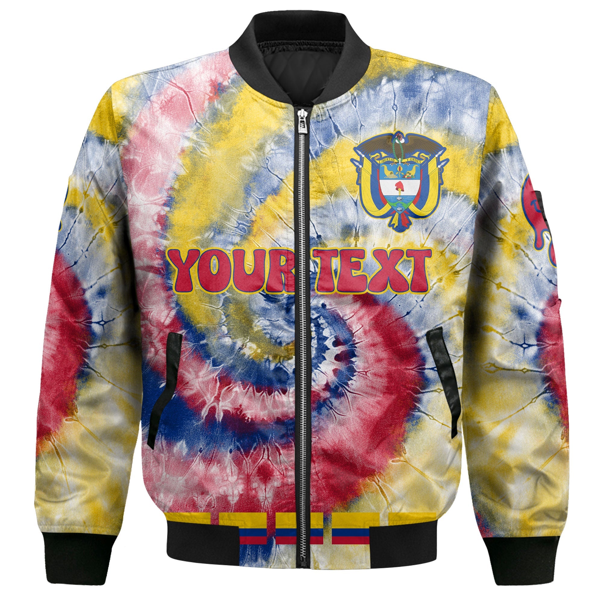 Colombia Bomber Jacket Custom Tie Dye Style 2