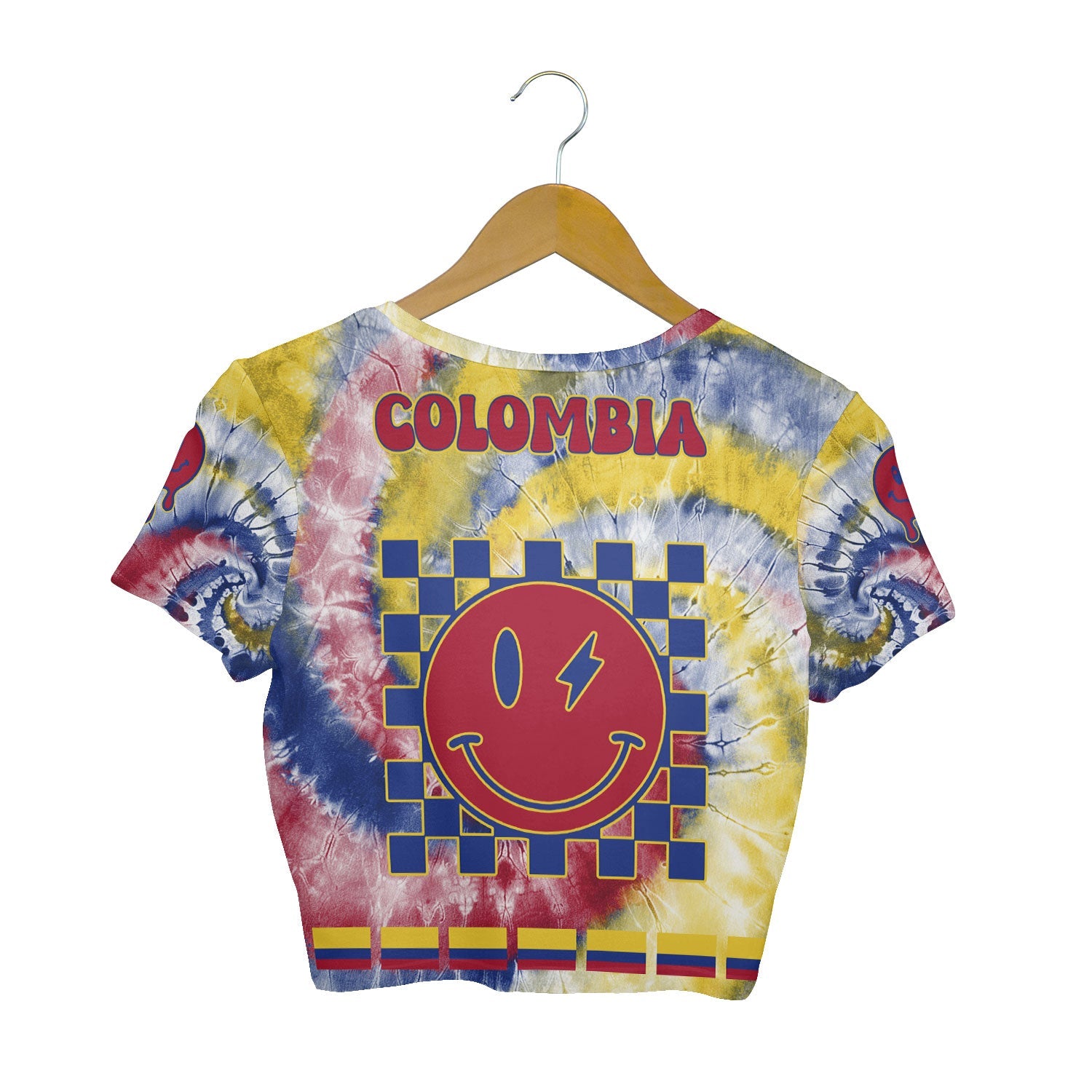 Colombia Croptop T Shirt Custom Tie Dye Style 2