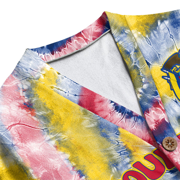 Colombia Fleece Cardigan Custom Tie Dye Style 1