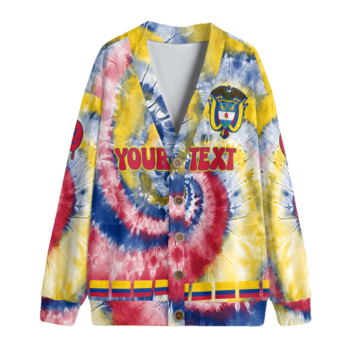 Colombia Fleece Cardigan Custom Tie Dye Style 4