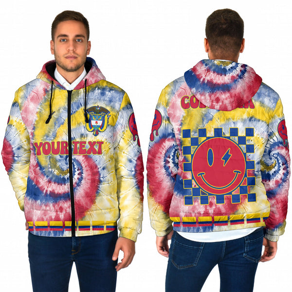 Colombia Men Hooded Padded Jacket Custom Tie Dye Style 1