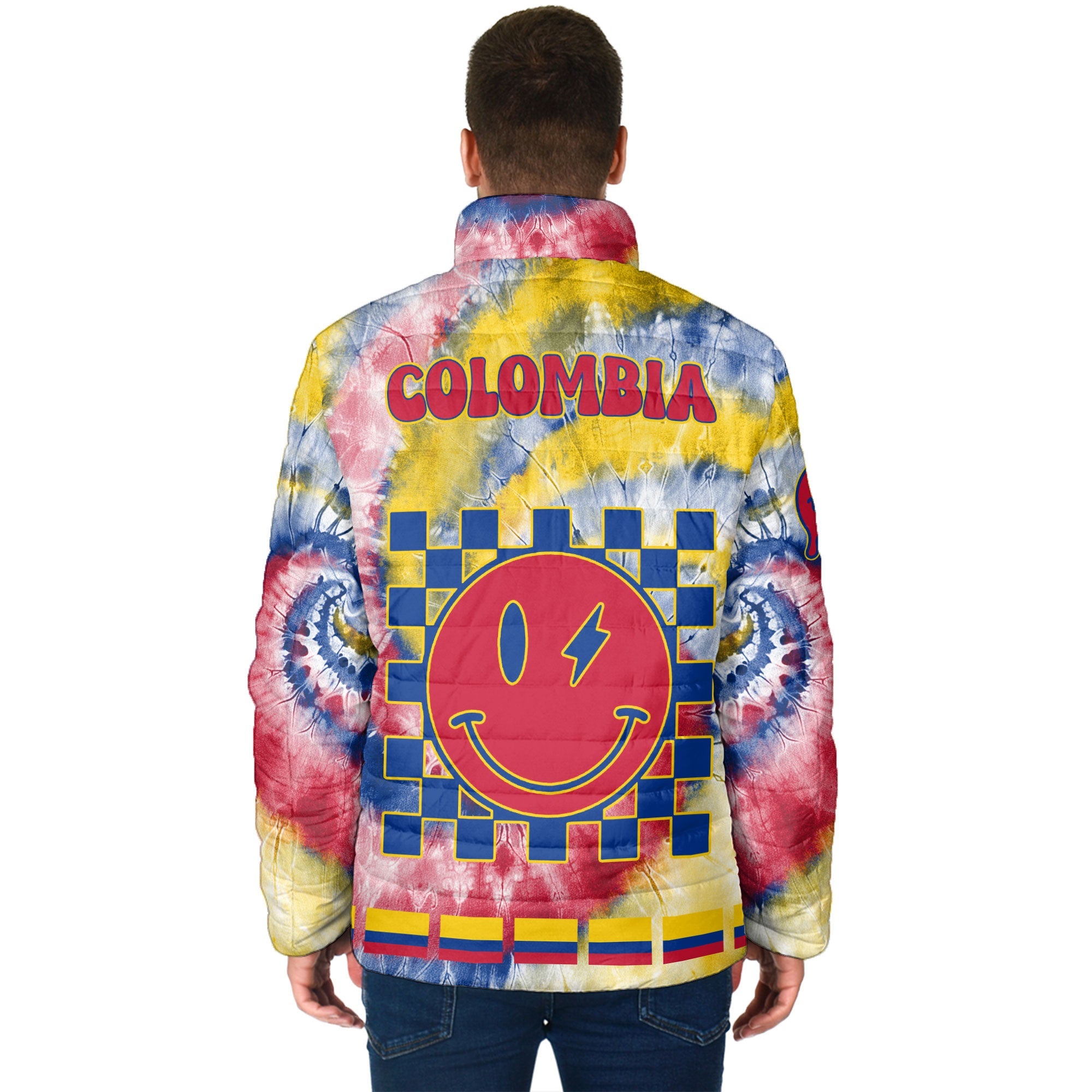 Colombia Men Padded Jacket Custom Tie Dye Style 2