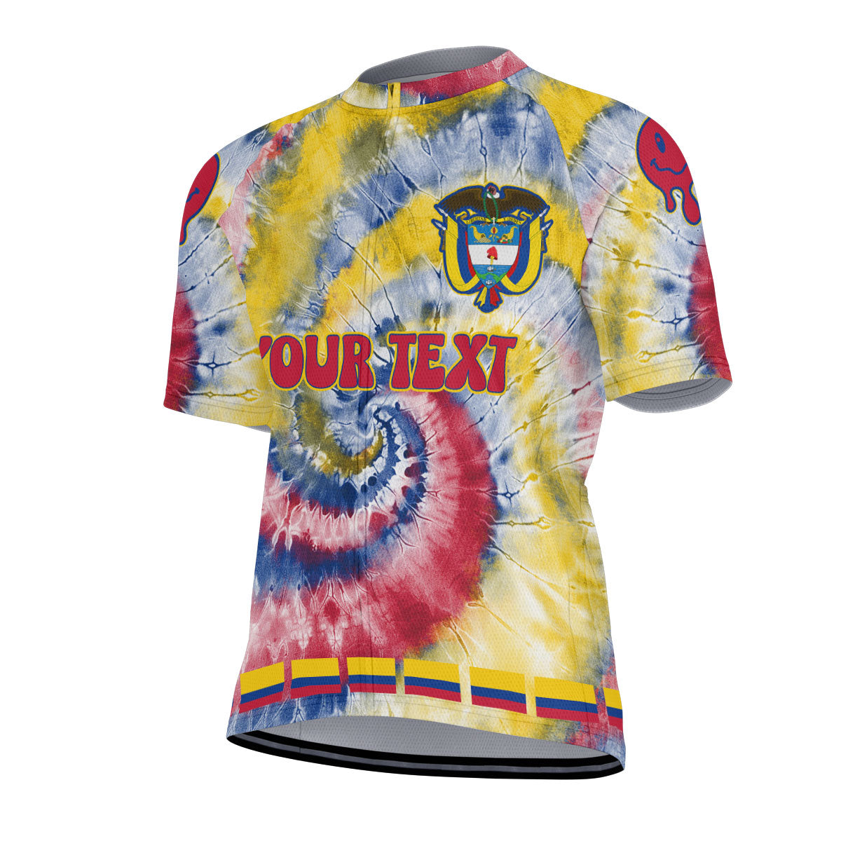 Colombia Men Cycling Jersey Custom Tie Dye Style 2