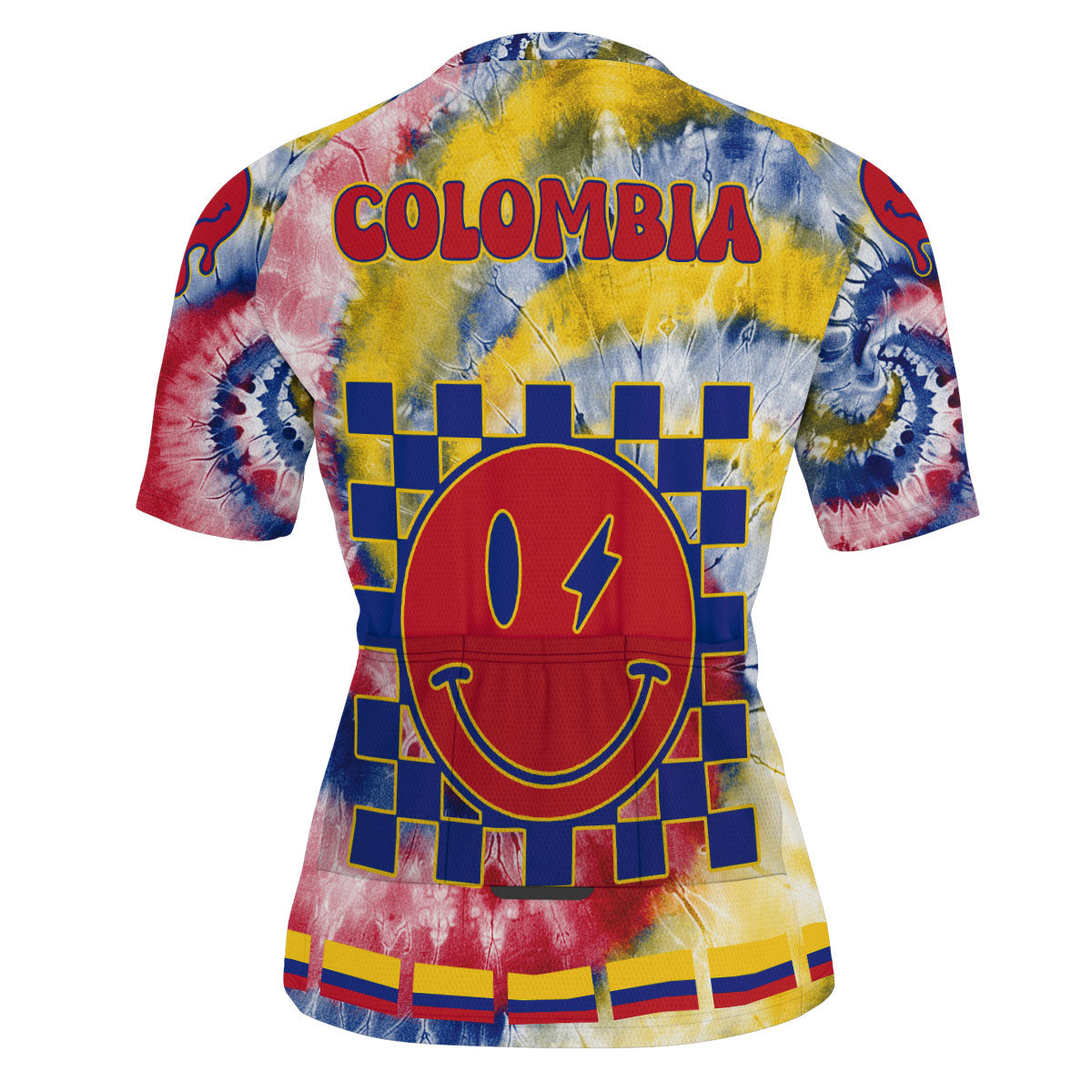 Colombia Men Cycling Jersey Custom Tie Dye Style 3