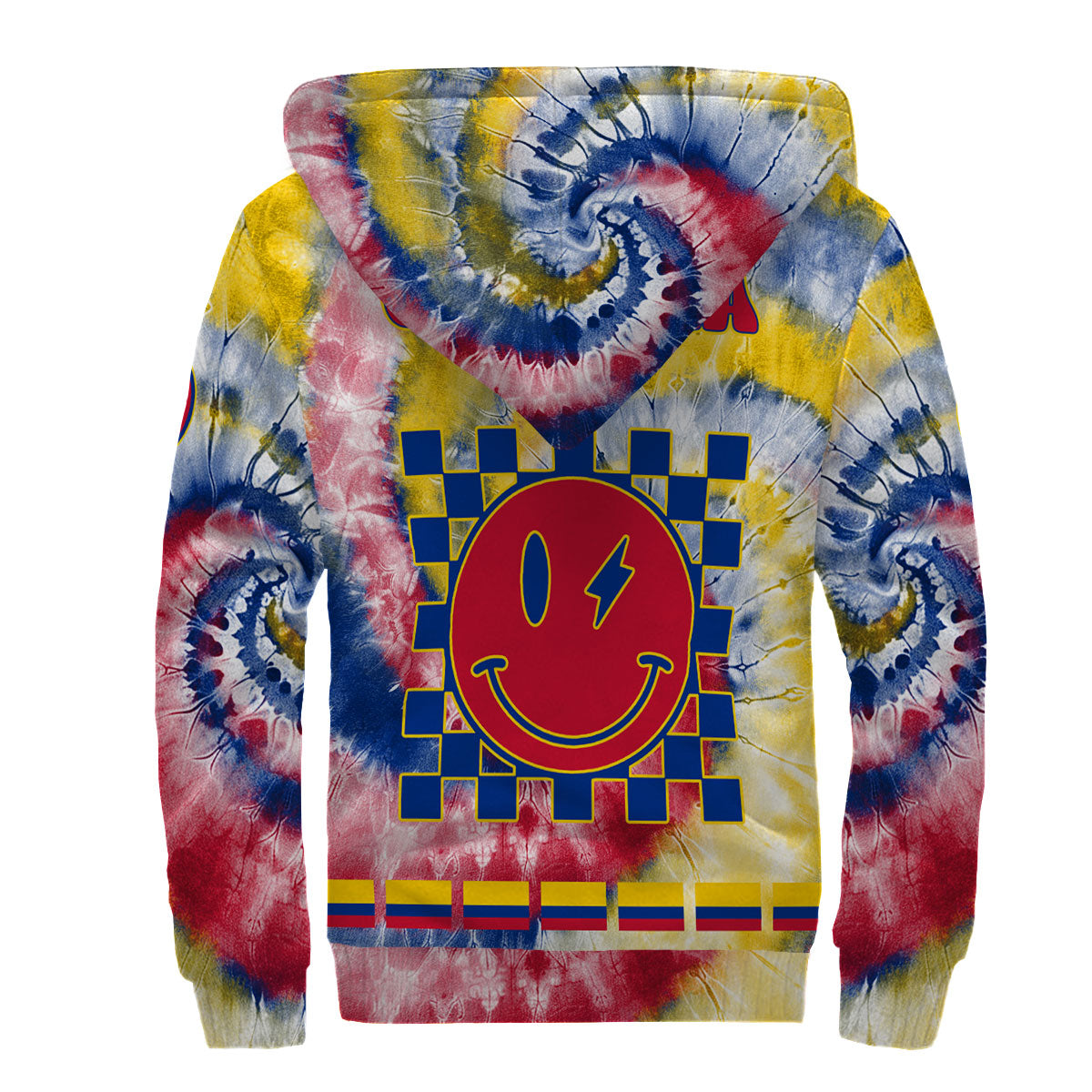 Colombia Sherpa Hoodie Custom Tie Dye Style 2