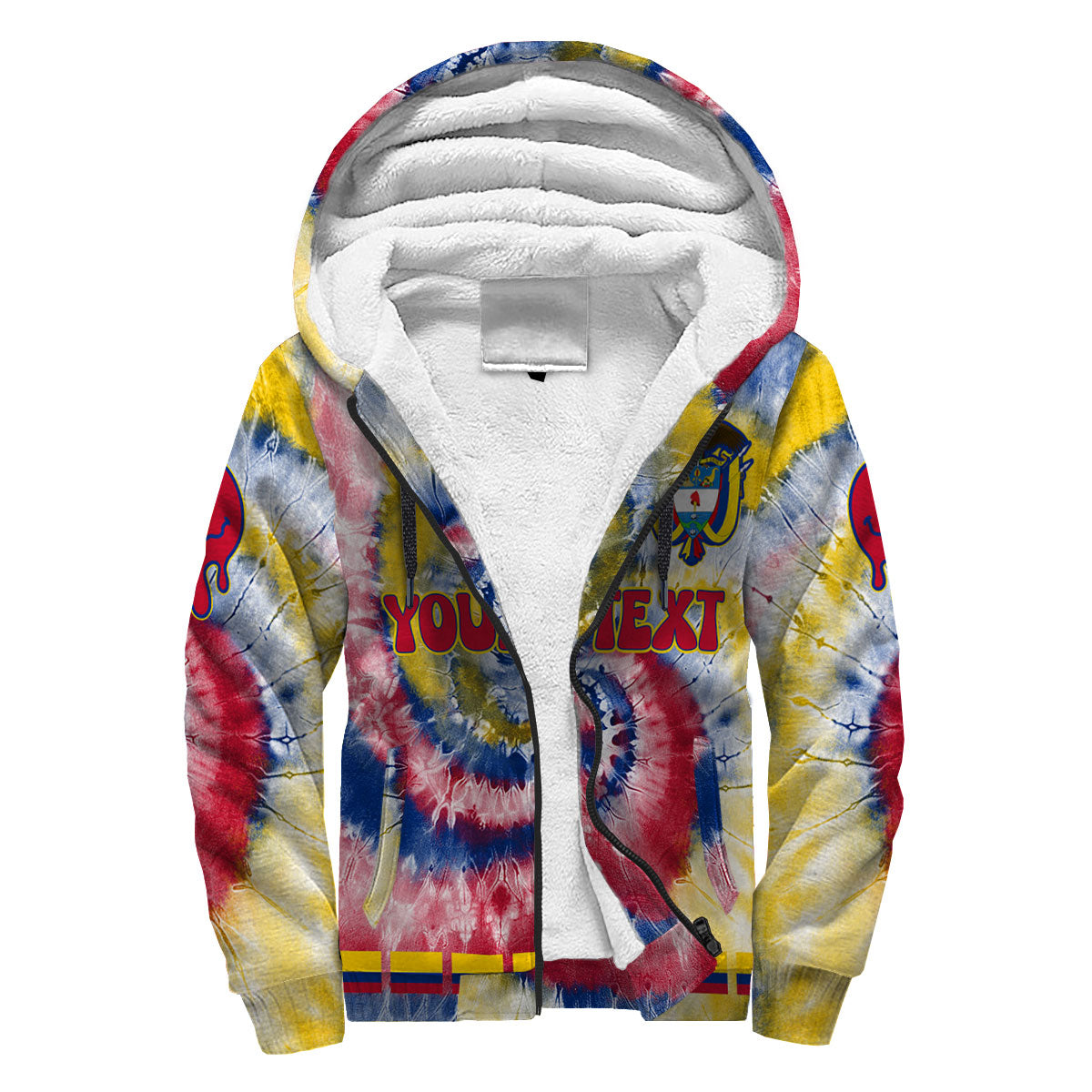 Colombia Sherpa Hoodie Custom Tie Dye Style 3