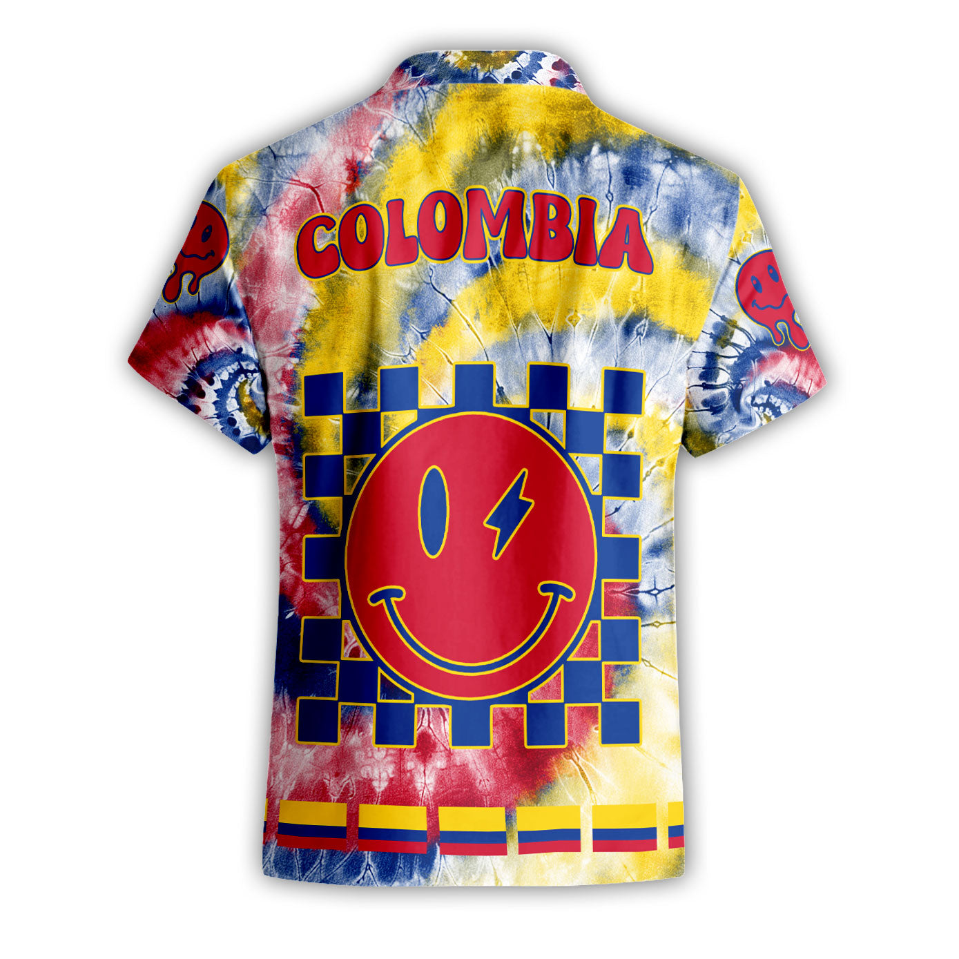 Colombia Short Sleeve Shirt Custom Tie Dye Style 2