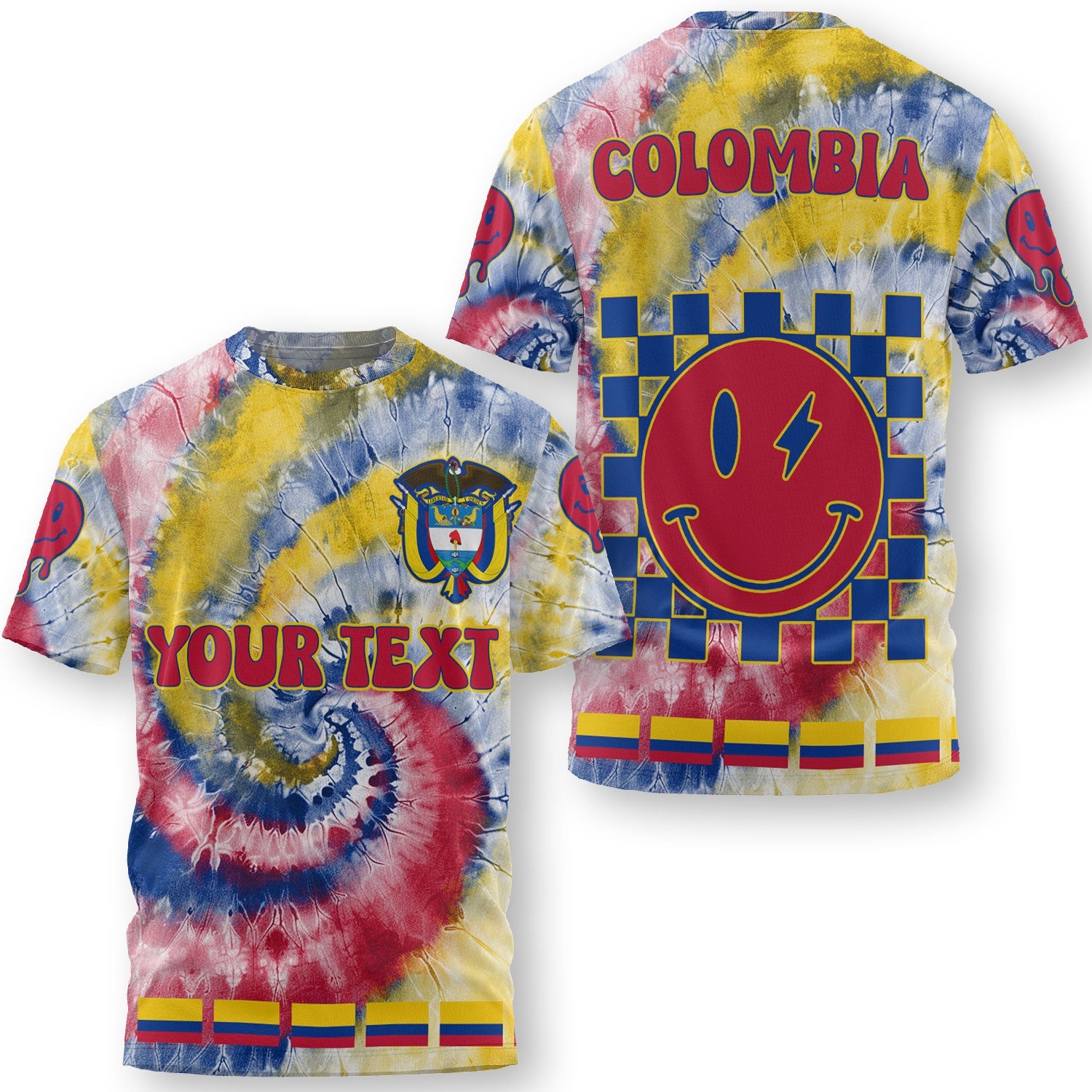 Colombia T Shirt Custom Tie Dye Style 3