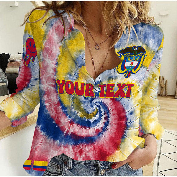 Colombia Women Casual Shirt Custom Tie Dye Style 1