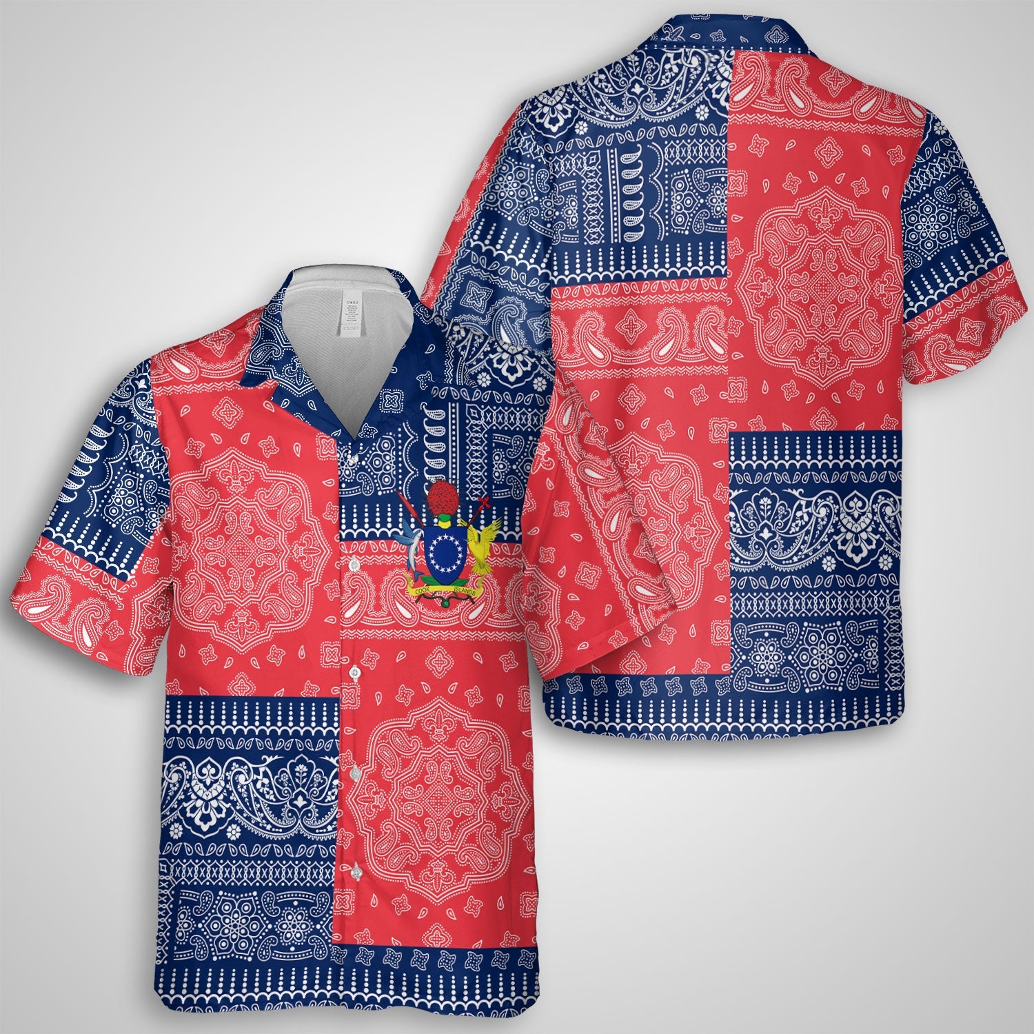 Cook Islands Hawaiian Shirt Flag And Paisley Basic Style 1