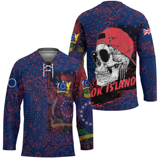 Cook Islands Hockey Jersey Paisley Flag And Skull Style 1