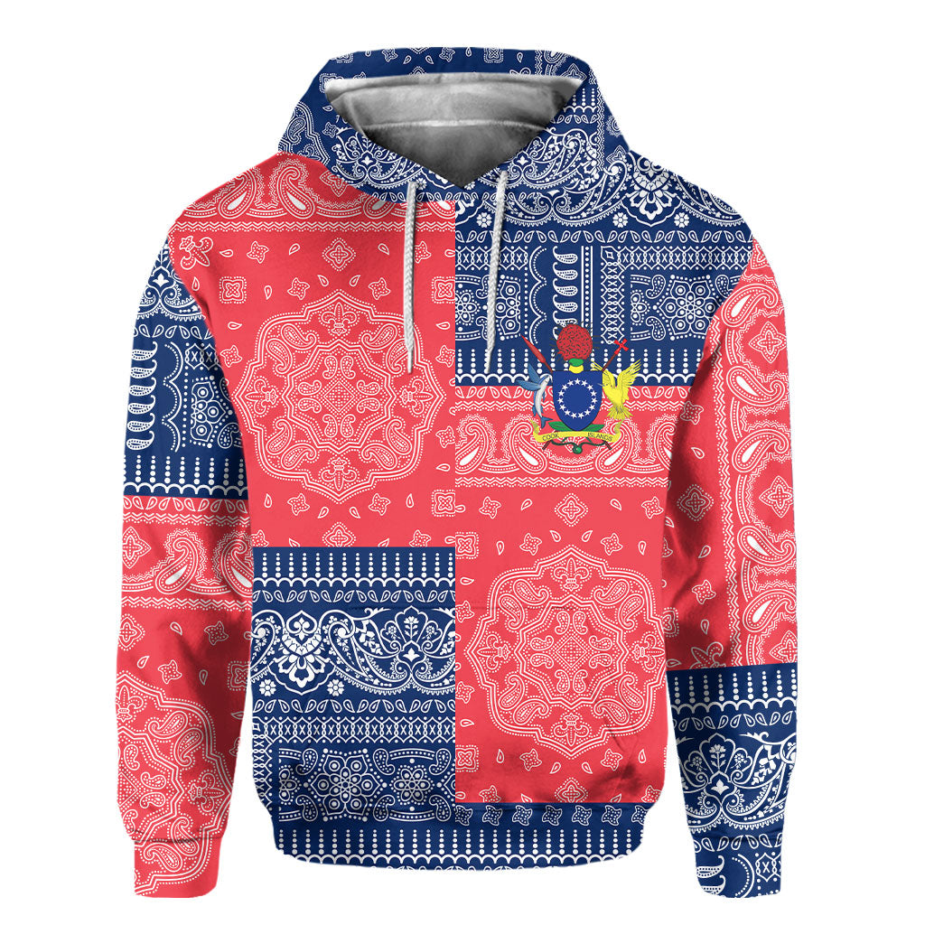 Cook Islands Hoodie Flag And Paisley Basic Style 2