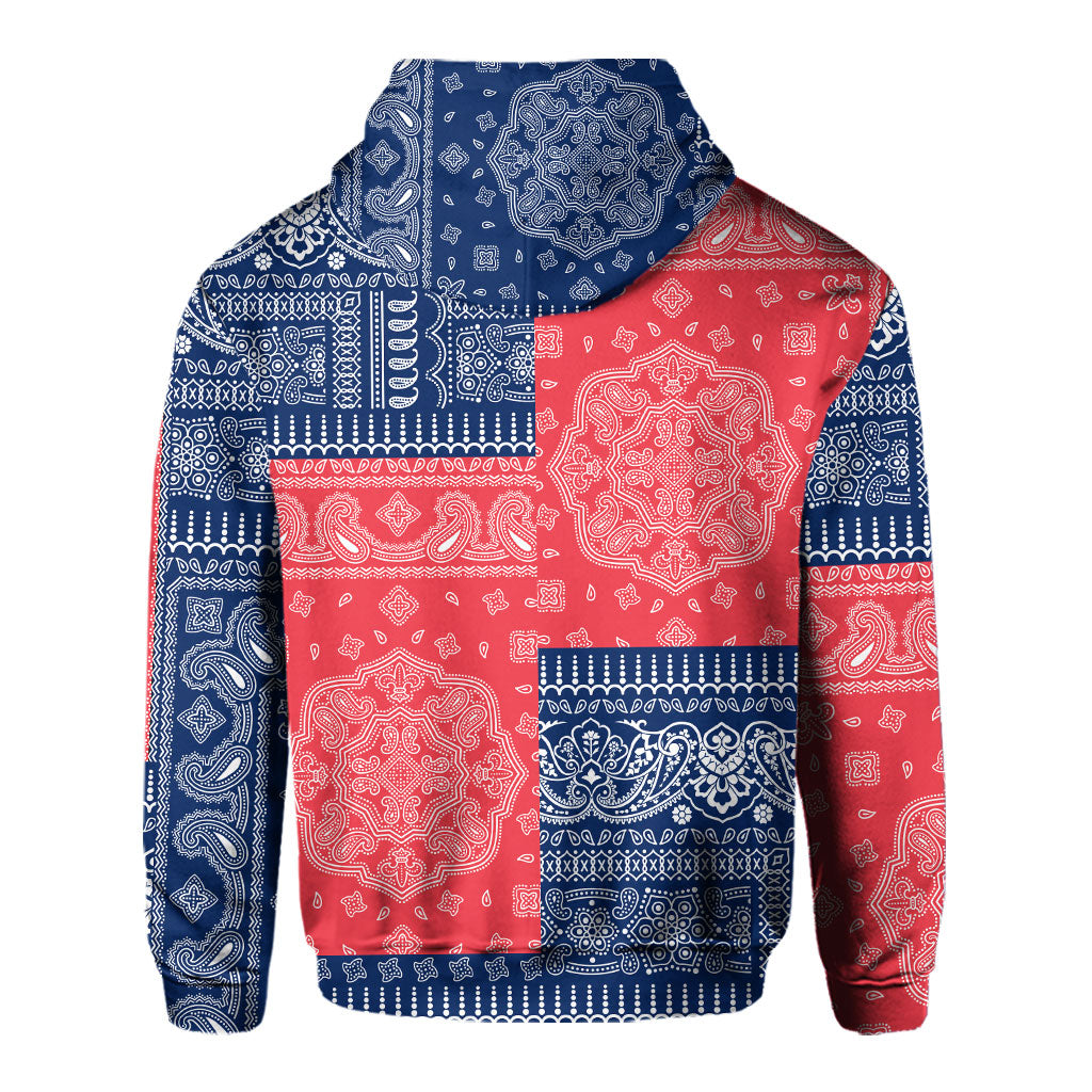 Cook Islands Hoodie Flag And Paisley Basic Style 3