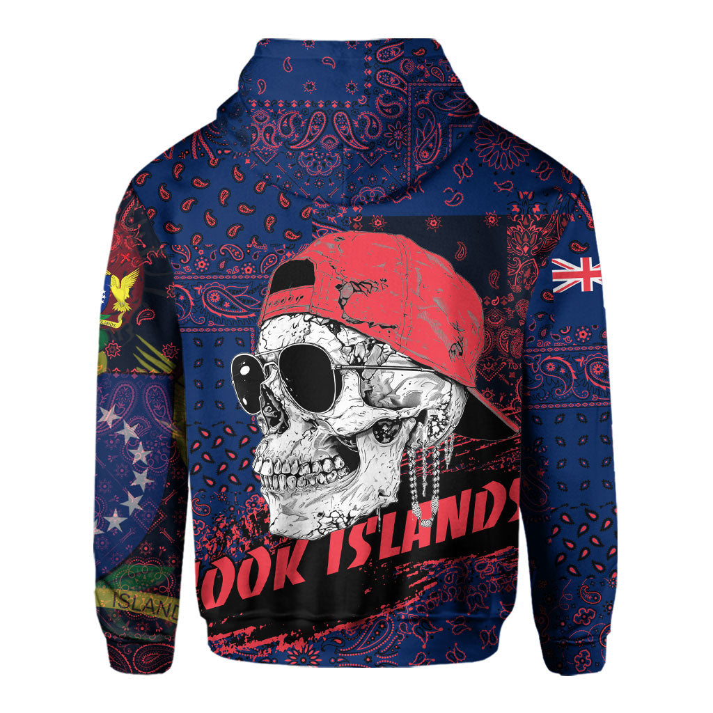 Cook Islands Hoodie Paisley Flag And Skull Style 3