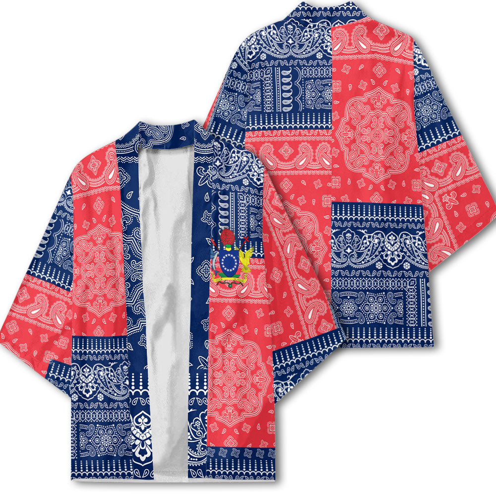 Cook Islands Kimono Flag And Paisley Basic Style 1