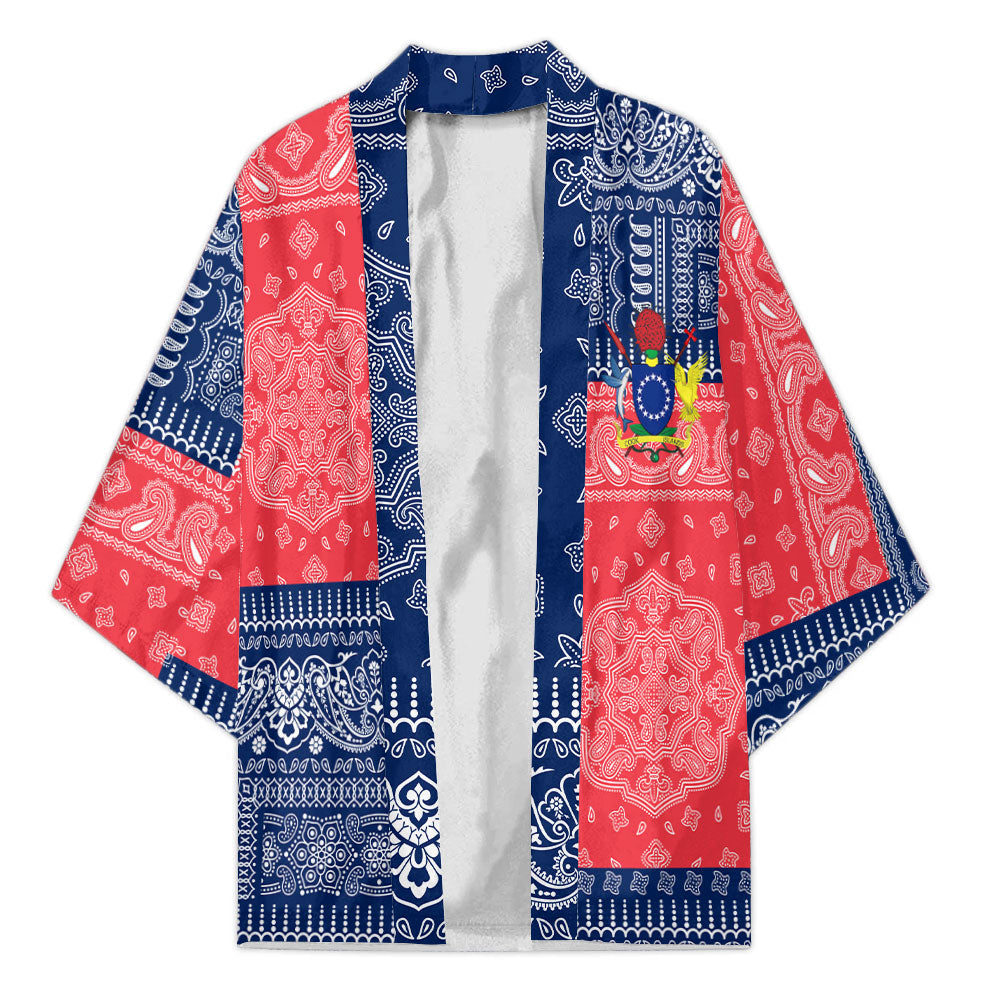 Cook Islands Kimono Flag And Paisley Basic Style 2