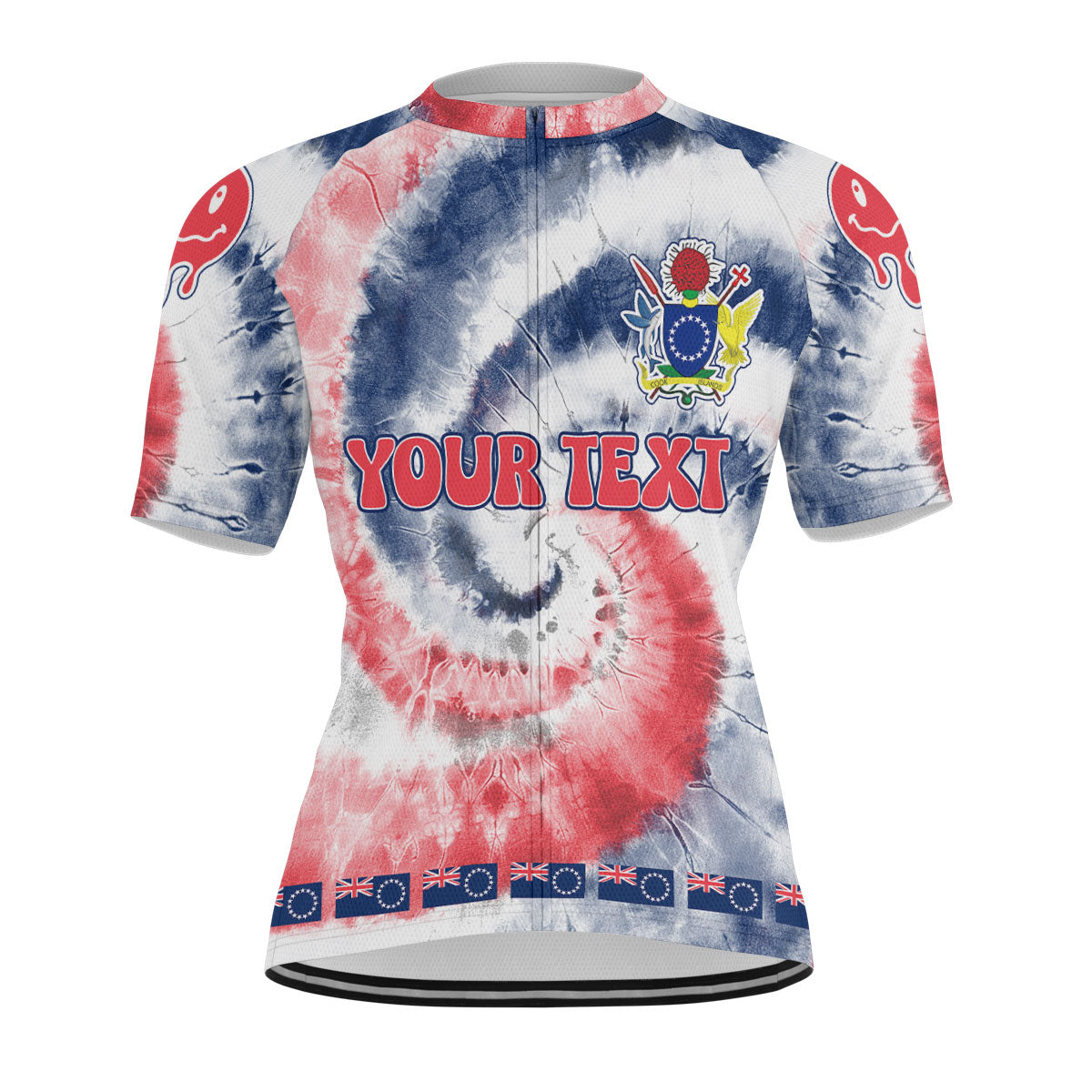 Cook Islands Men Cycling Jersey Custom Tie Dye Style 1