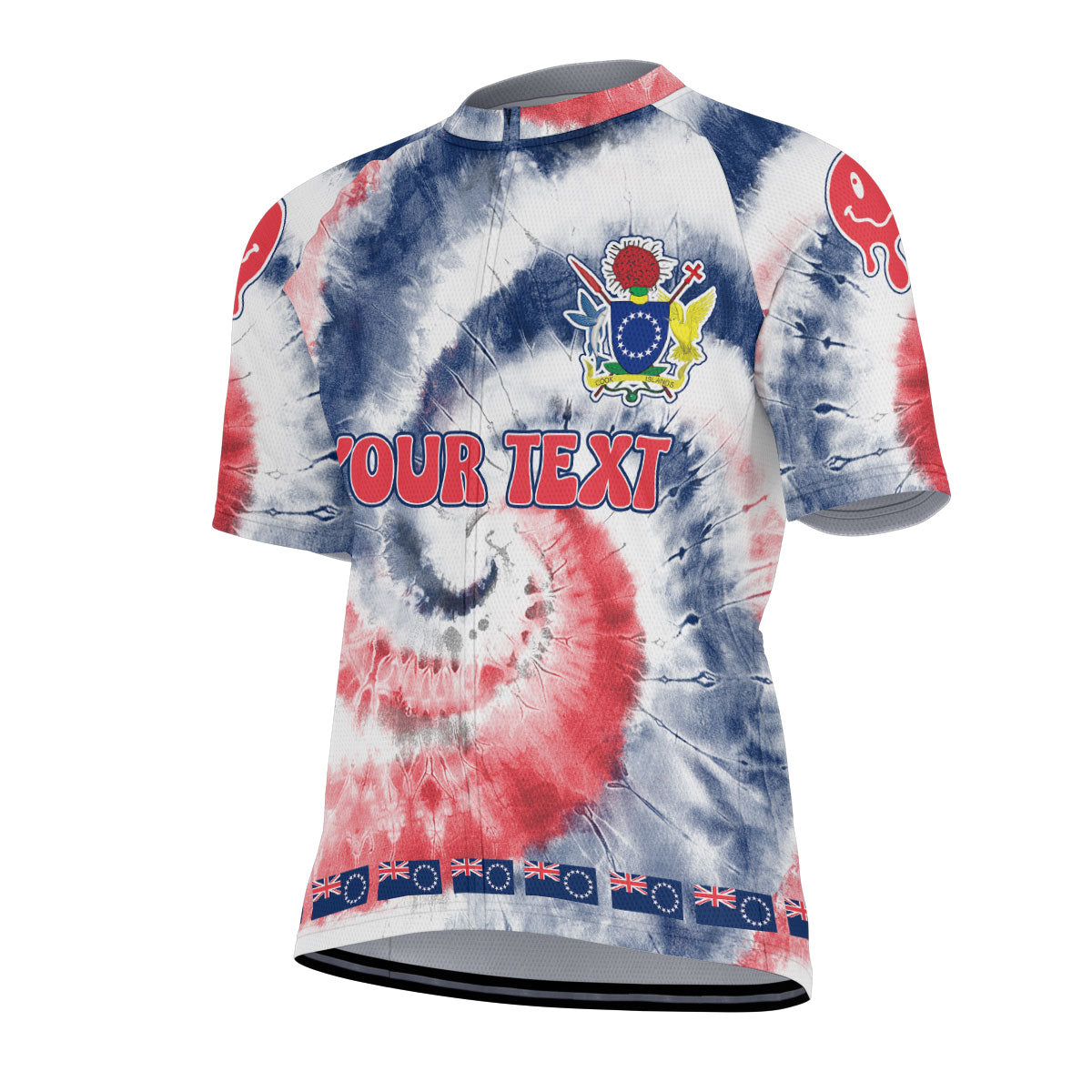 Cook Islands Men Cycling Jersey Custom Tie Dye Style 2