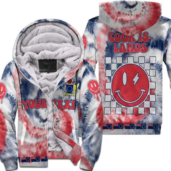 Cook Islands Sherpa Hoodie Custom Tie Dye Style 1