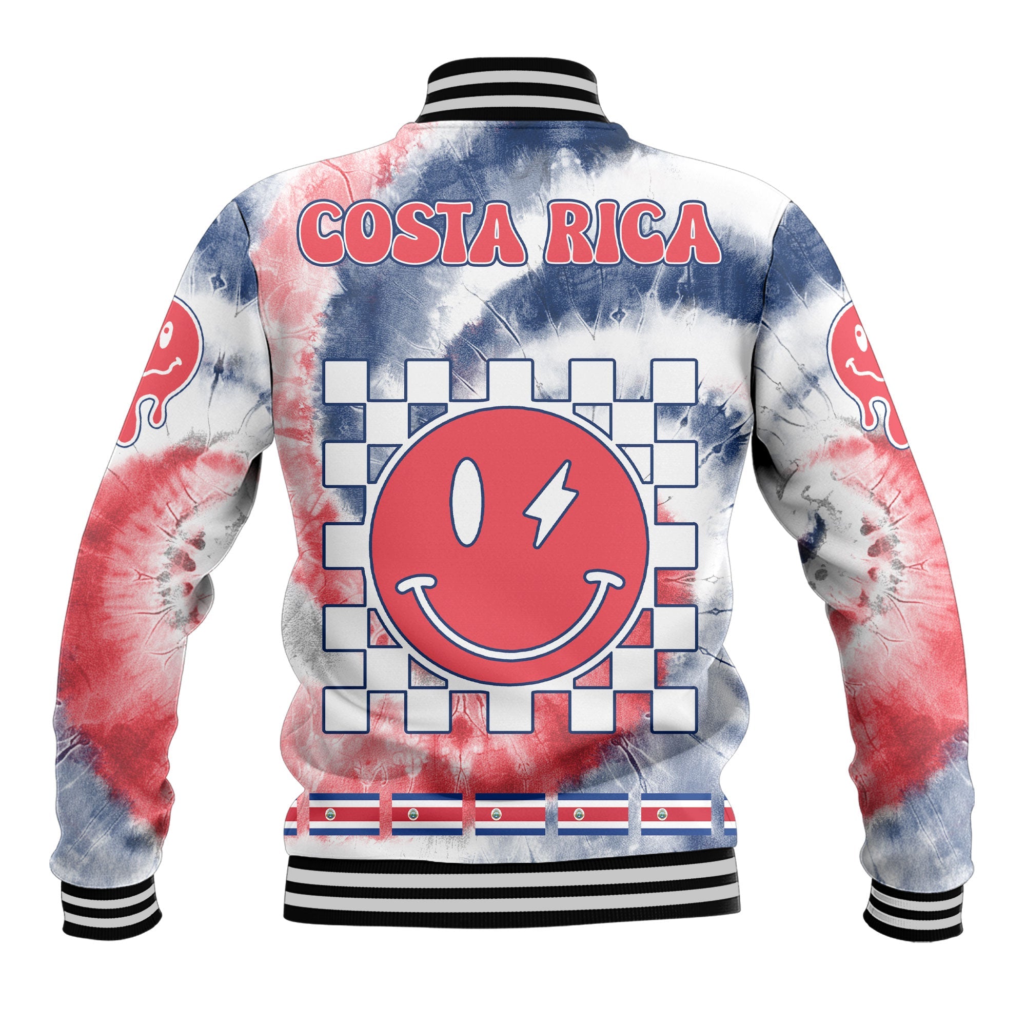 Costa Rica Baseball Jacket Custom Tie Dye Style 3