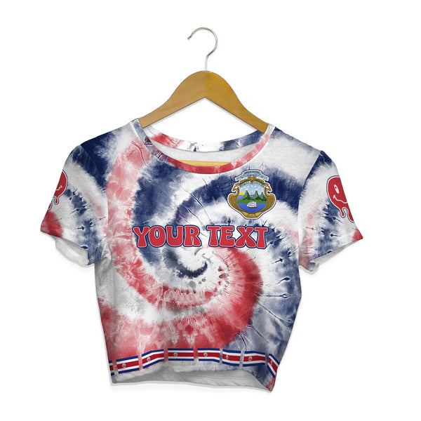 Costa Rica Croptop T Shirt Custom Tie Dye Style 1